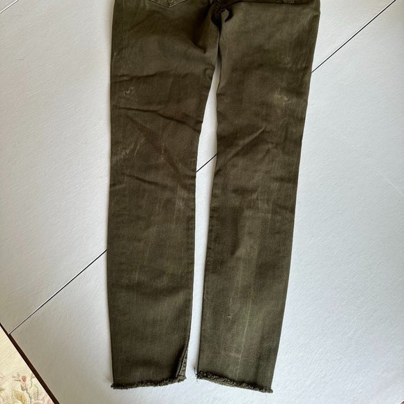 Zara "The Cropped" Pant in Army Green Size 38 NWT - Picture 9 of 16